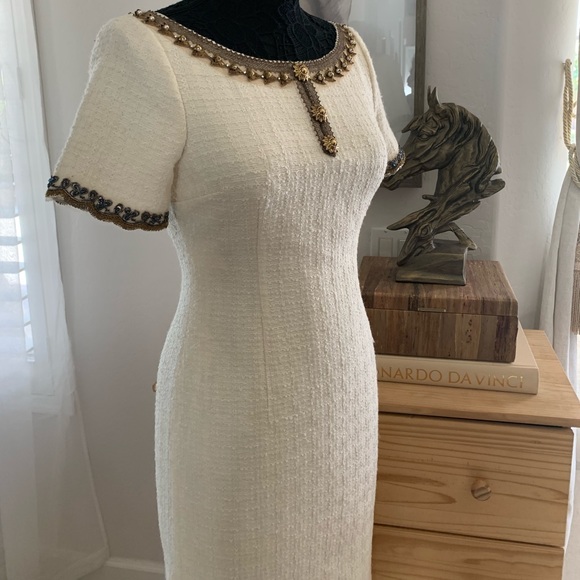 GUCCI Boucle Knit Dress Size 40 - Picture 5 of 16